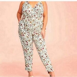⚘️Nwt Ashley stewart floral jumpsuit 3x